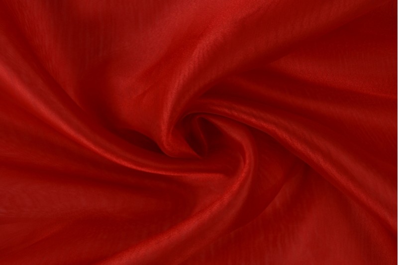 Organza stof - Rood