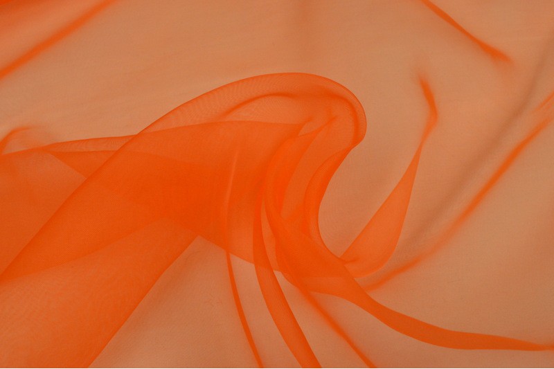 Organza stof - Donker oranje