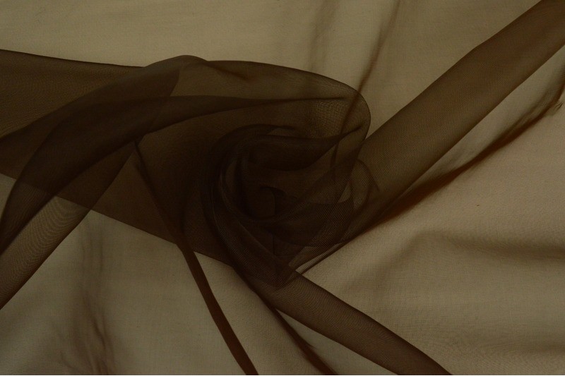 Organza stof – Bruin