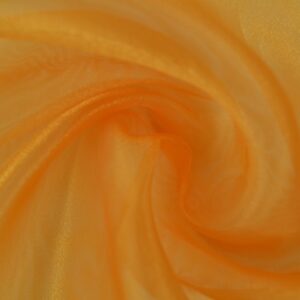 Organza stof - Okergeel