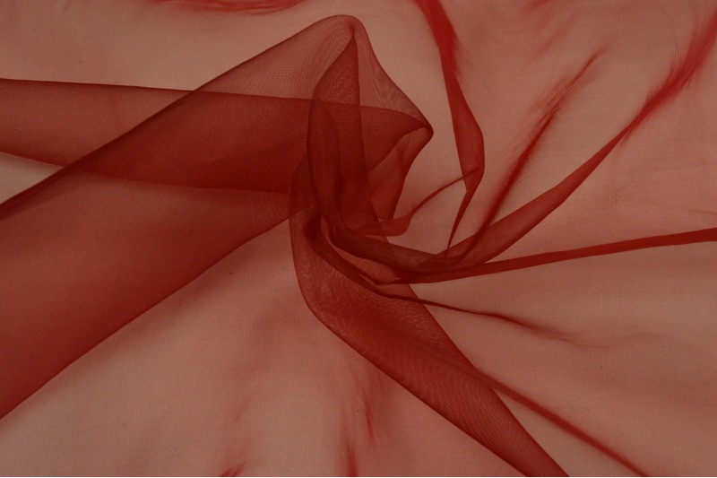 Organza stof – Bordeaux rood