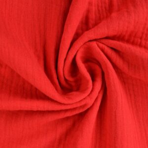 Mousseline stof - Rood