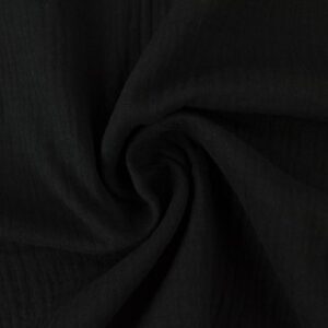 Mousseline stof - Zwart