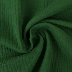 Mousseline stof - Donkergroen