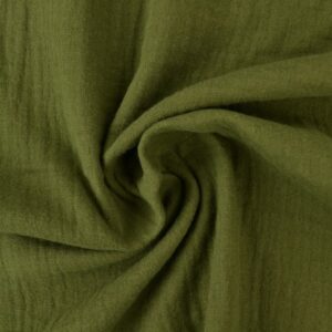 Mousseline stof - Mosgroen