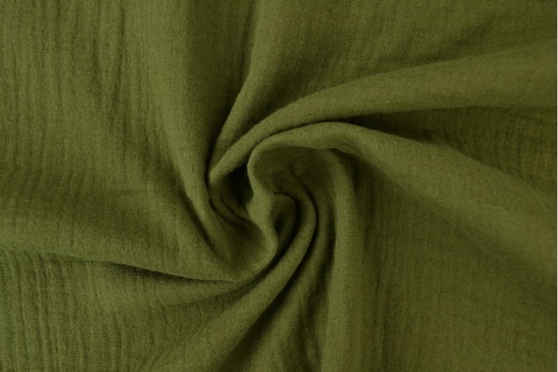 Mousseline stof – Mosgroen