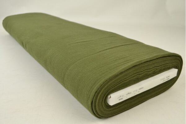 Mousseline stof - Mosgroen - Rol