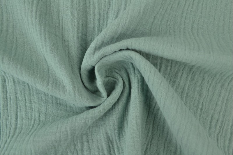 Mousseline stof - Oud groen