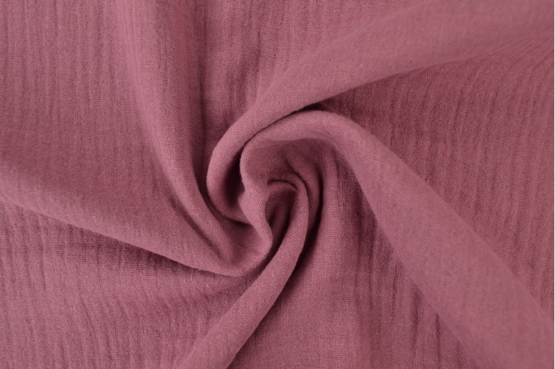 Mousseline stof – Donker oud roze