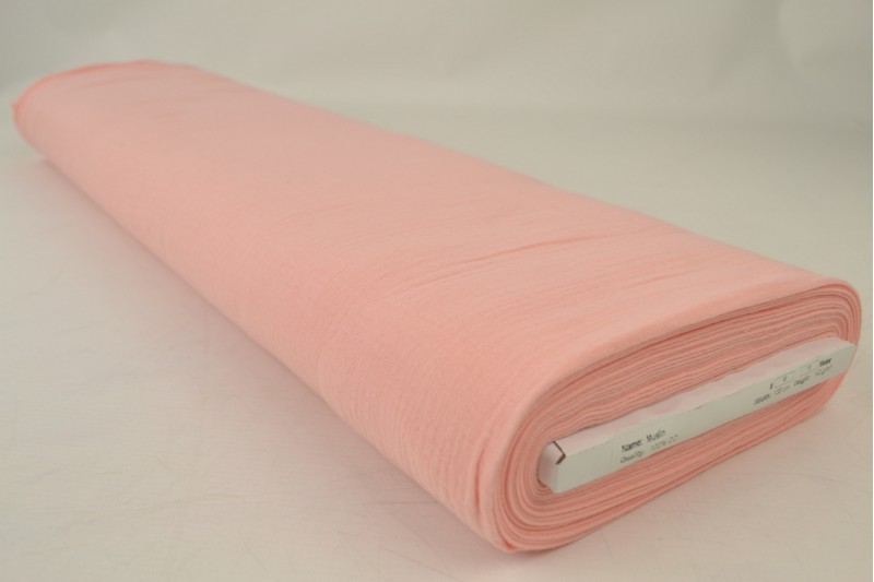 Mousseline stof – Zalmroze – Rol