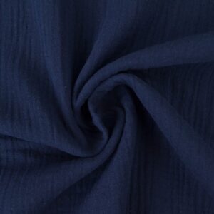 Mousseline stof - Marineblauw