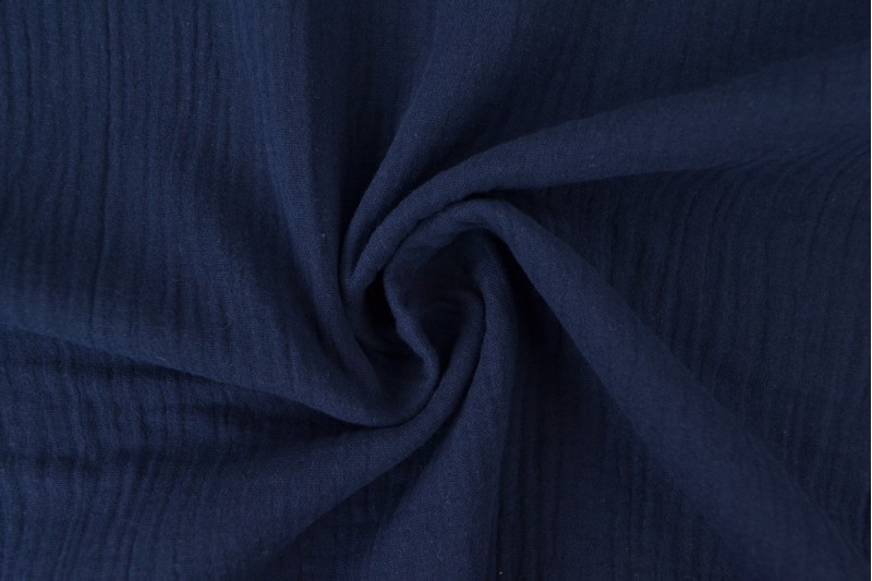 Mousseline stof – Marineblauw