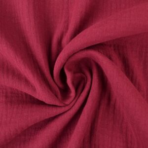 Mousseline stof - Bordeaux rood