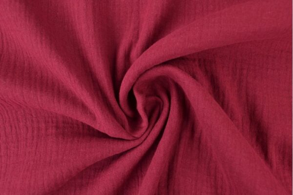 Mousseline stof - Bordeaux rood