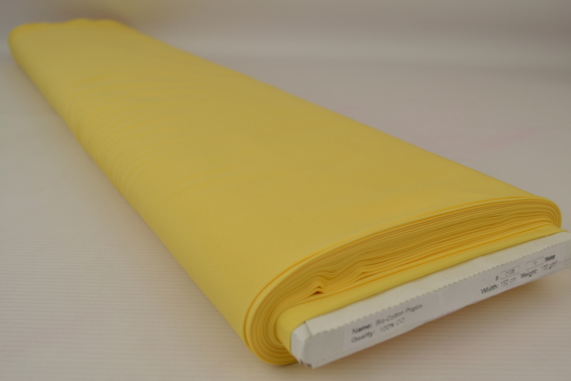 Biologisch poplin katoen – Geel – Rol