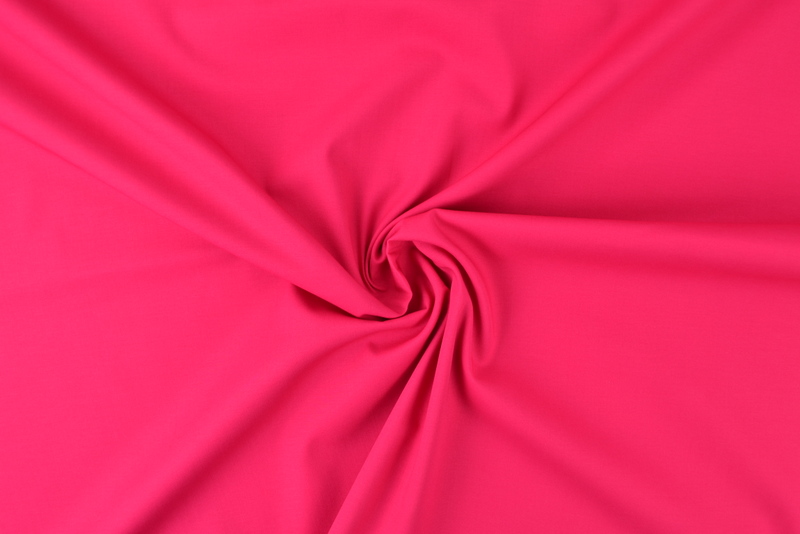 Stretch poplin katoen - Fuchsia