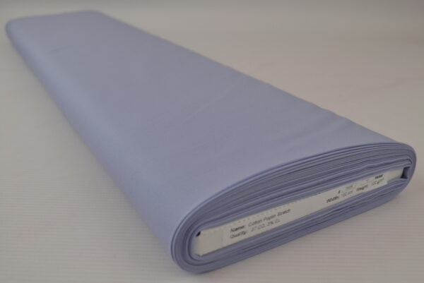Stretch poplin katoen - Lila grijs - Rol