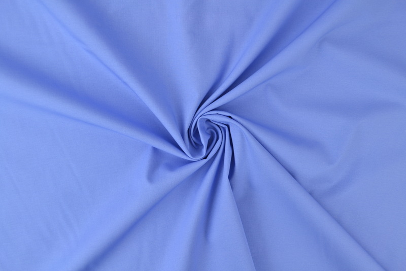 Stretch poplin katoen – Staalblauw