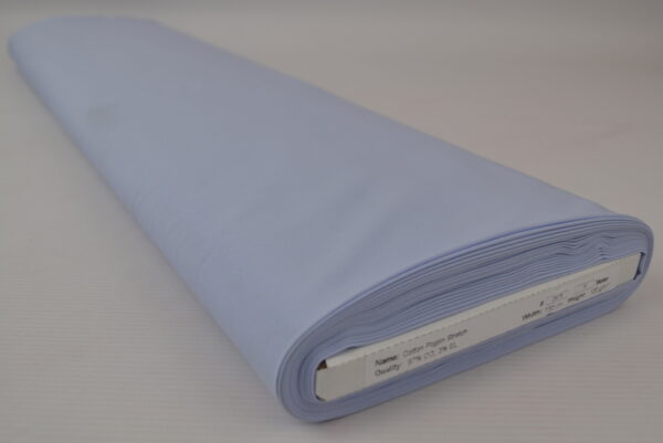 Stretch poplin katoen - Grijsblauw - Rol