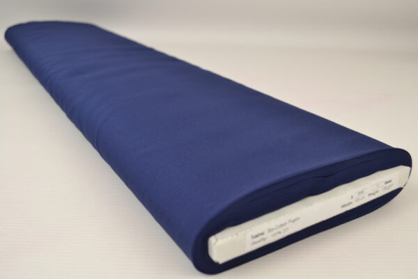 Biologisch poplin katoen - Marineblauw - Rol