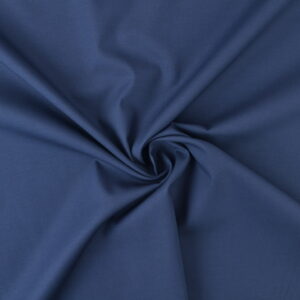 Stretch poplin katoen - Marineblauw