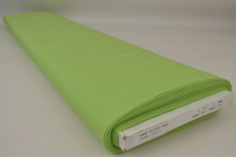 Biologisch poplin katoen – Lichtgroen – Rol