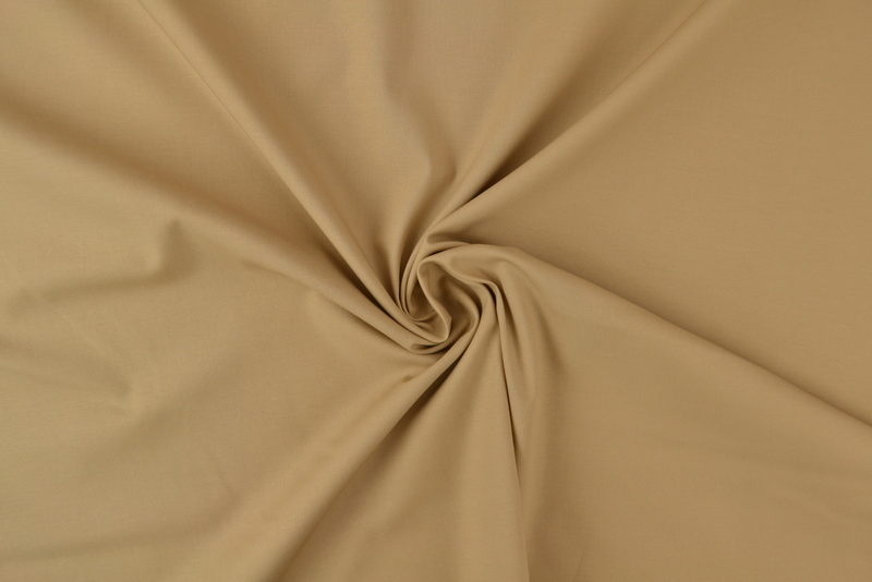 Stretch poplin katoen - Camel