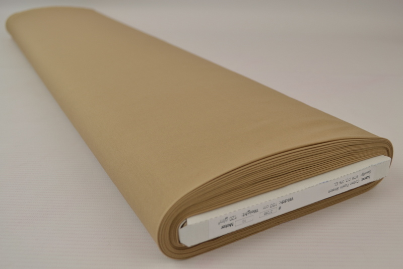 Stretch poplin katoen – Camel – Rol