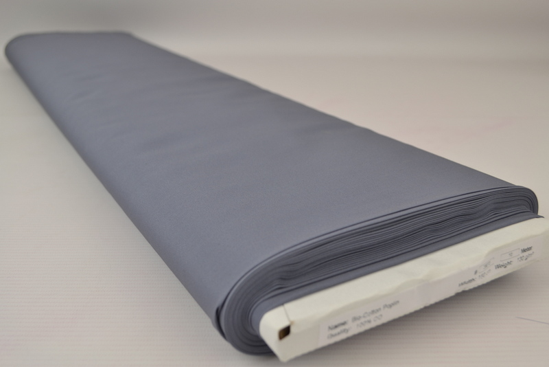 Biologisch poplin katoen – Middelgrijs – Rol
