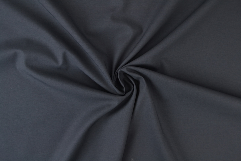 Stretch poplin katoen - Antraciet