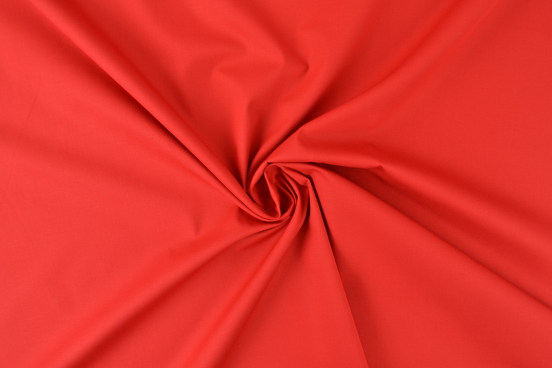 Stretch poplin katoen - Rood