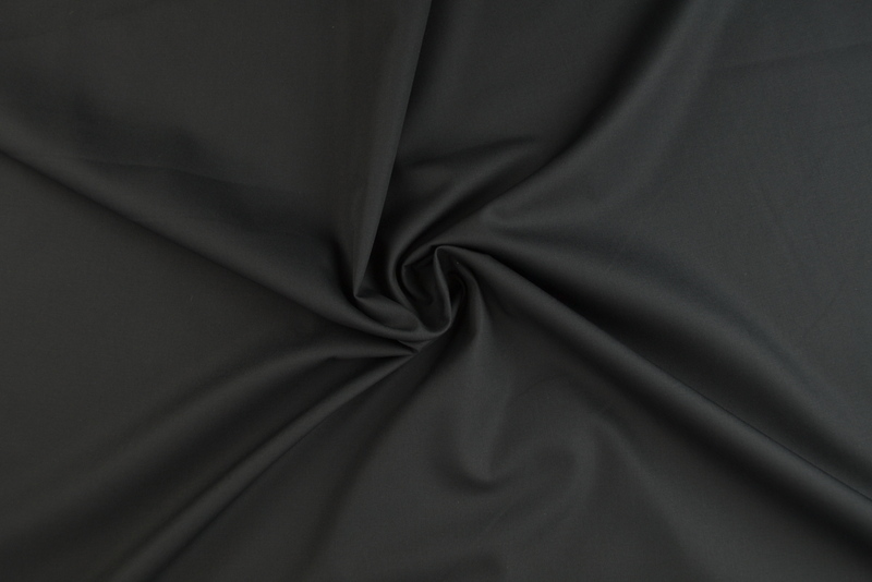 Stretch poplin katoen - Zwart