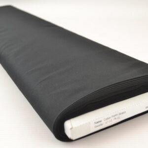 Stretch poplin katoen - Zwart - Rol