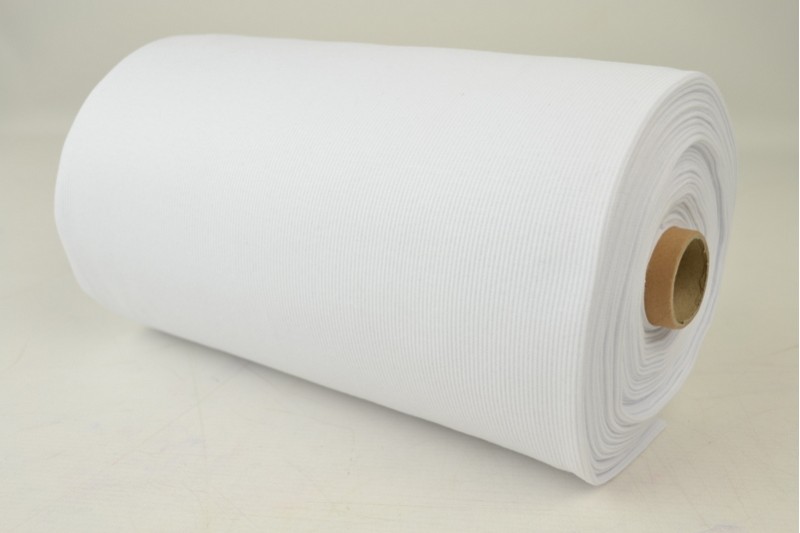 Rib boordstof – Wit – Rol