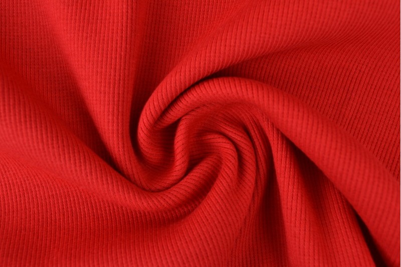 Rib boordstof - Rood