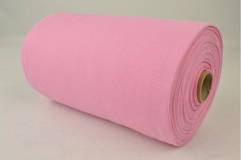 Rib boordstof – Roze – Rol
