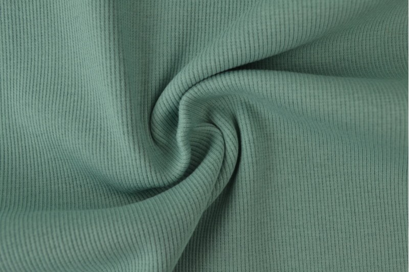 Rib boordstof - Oud groen