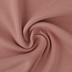 Rib boordstof - Oud roze