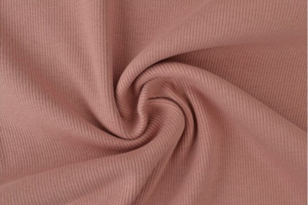 Rib boordstof - Oud roze