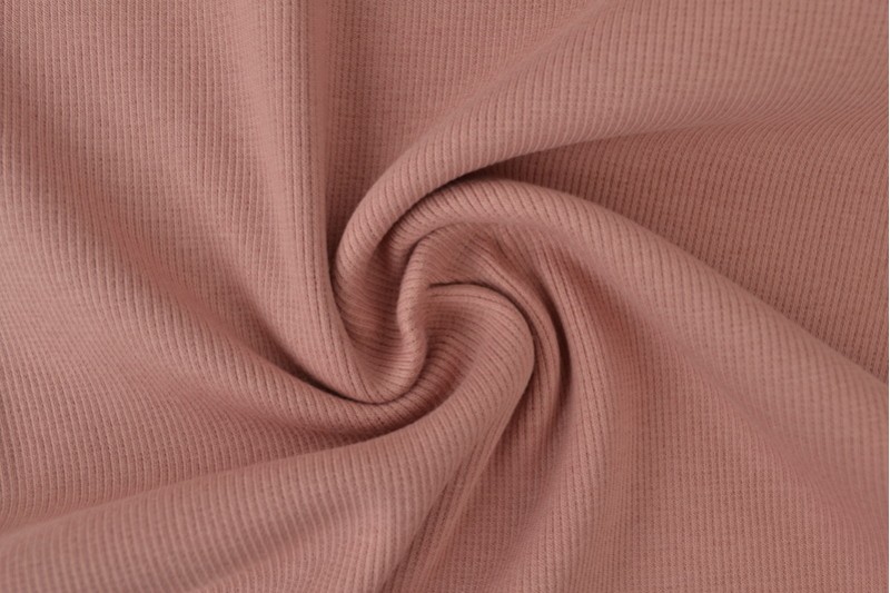 Rib boordstof - Oud roze