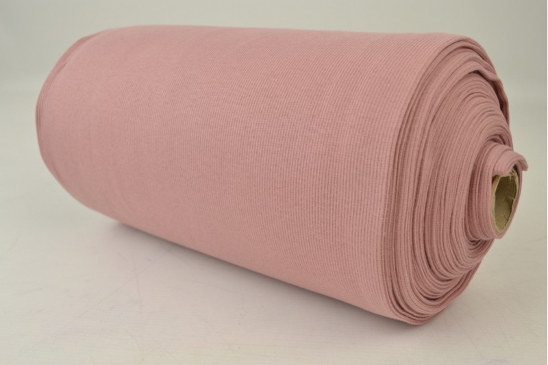 Rib boordstof – Oud roze – Rol