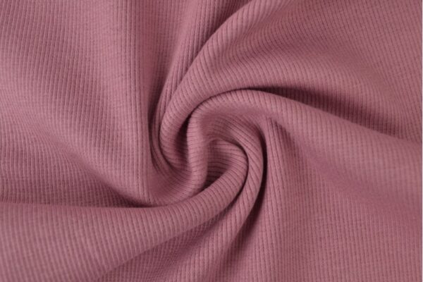 Rib boordstof - Donker oud roze