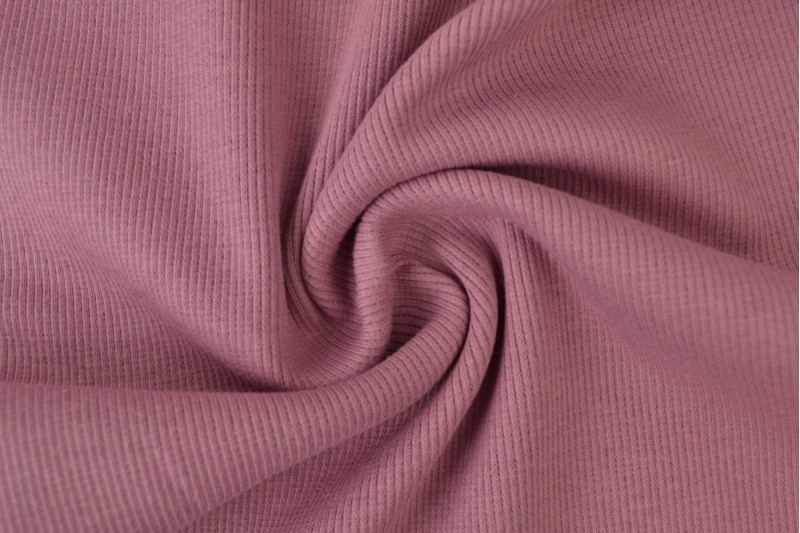 Rib boordstof - Donker oud roze