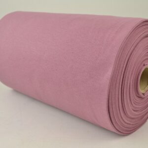 Rib boordstof - Donker oud roze - Rol