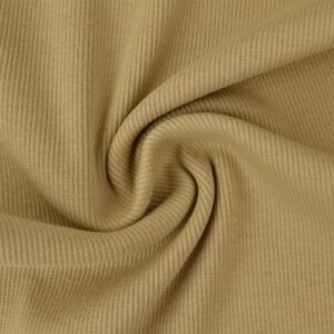 Rib boordstof - Donker beige