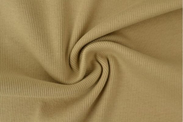 Rib boordstof - Donker beige