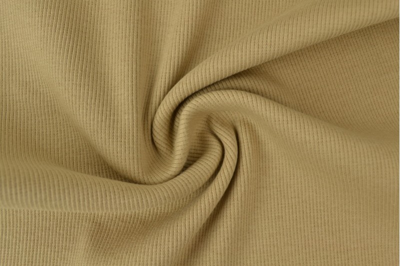 Rib boordstof – Donker beige