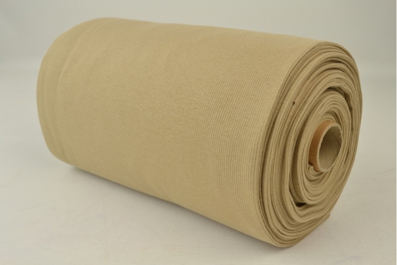 Rib boordstof – Donker beige – Rol