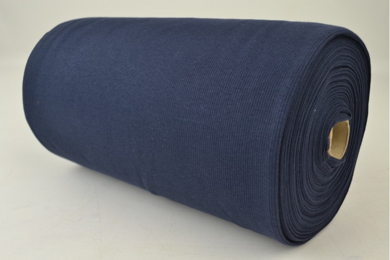 Rib boordstof – Donker marineblauw – Rol