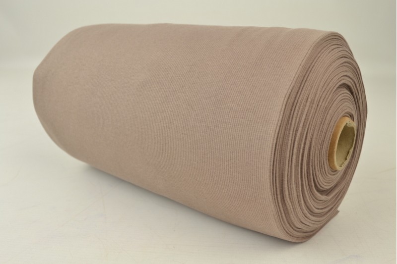 Rib boordstof – Taupe – Rol